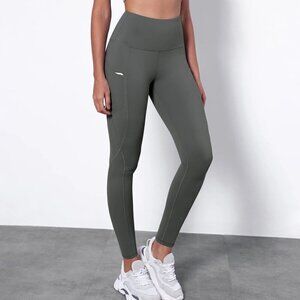 Ododos‎ High Waisted Yoga Leggings with Pockets Charcoal (Size 2XL)